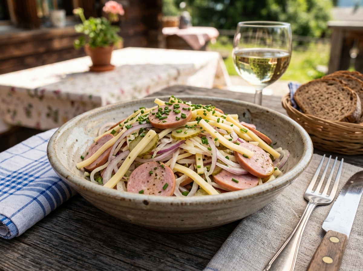 St. Galler Wurst-Käse-Salat „Sommer-Art“
