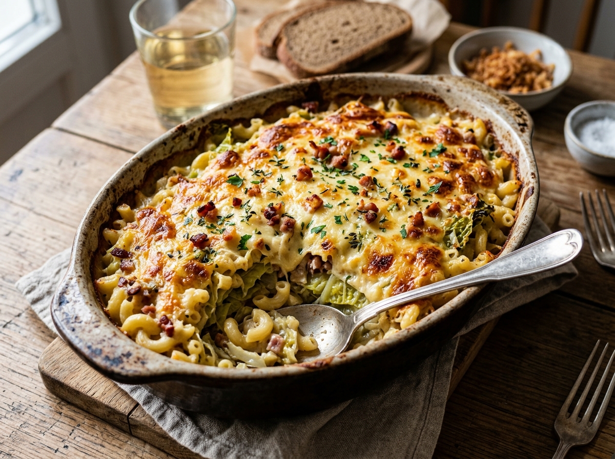 Toggenburger Wirz-Auflauf mit Bergkäse und Hörnli